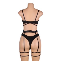 Ensemble 4 Pièces - Ceinture Porte-Jarretelle BDSM