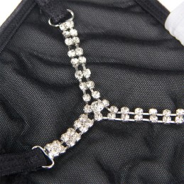 String  Ficelle Strass Noir