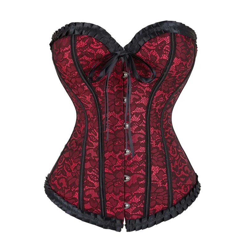 Corset Elégant Rouge & Noir