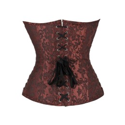 Corset Victorien Brodé Marron