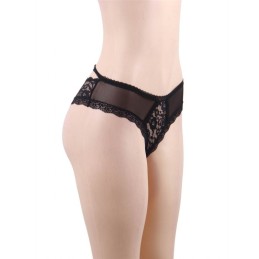 Culotte Sexy Fleur Noir