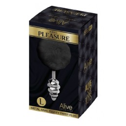 Plug Anal Métal Fluffy Twist L Noir