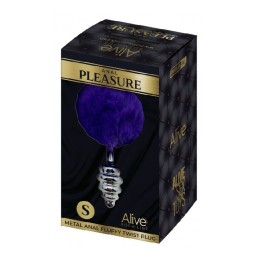 Plug Anal Métal Fluffy Twist S Mauve