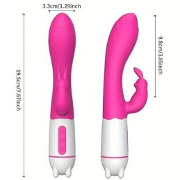 Vibromasseur & Stimulateur de Lapin Fuchsia "Happy"