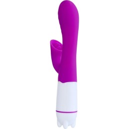 Vibromasseur & Stimulateur avec Langue Rechargeable Violet "Happy"