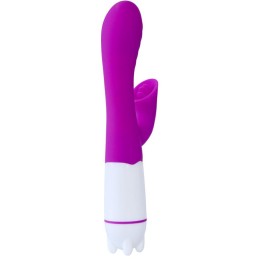 Vibromasseur & Stimulateur avec Langue Rechargeable Violet "Happy"