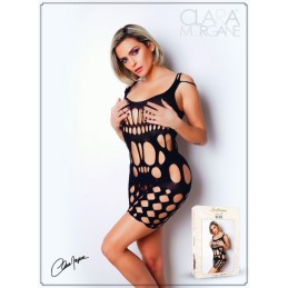 Robe Moulante en Résille Noire - Clara Morgane