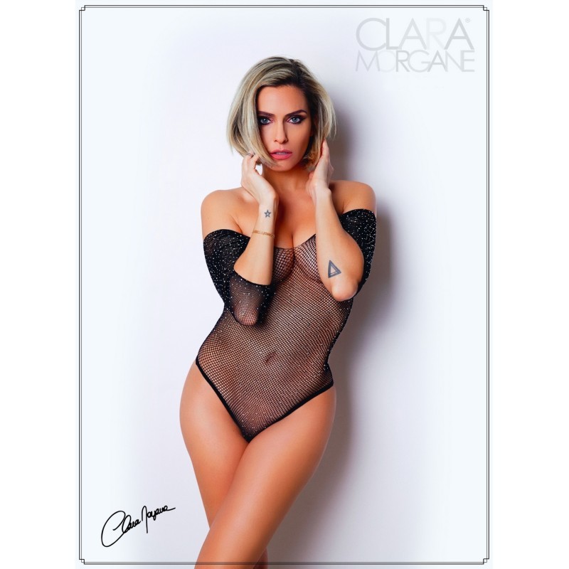 Body Noir avec Manches 3/4 - Clara Morgane