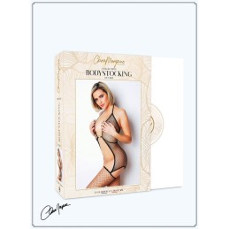 Bodystocking Noir Ouvert Devant - Clara Morgane