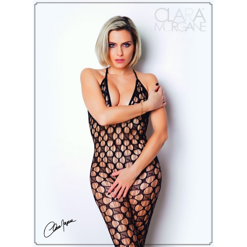 Bodystocking en Résille avec Maille Large - Clara Morgane