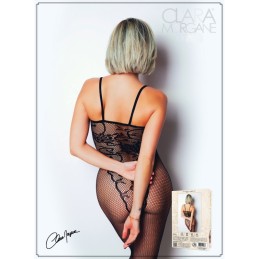 Bodystocking Résille Imprimé Motifs Floraux - Clara Morgane