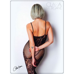 Bodystocking en dentelle florale et fine résille - Clara Morgane