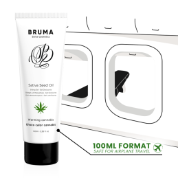 Lubrifiant Réchauffant Saveur Cannabis 100 ml - BRUMA