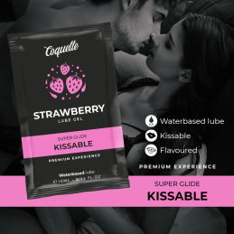 Lubrifiant Kissable Base d'Eau de Fraise