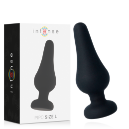 Plug Anal Pipo L Silicone Noir 13 cm - Intense