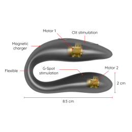 Vibromasseur Lisboa G-Spot & Clitoral Stimulator Noir