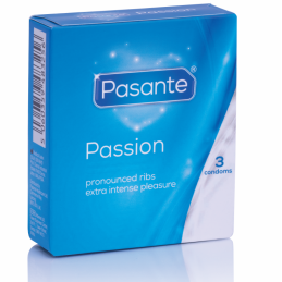 Pasante - Préservatifs Ribbed Passion Points - 3 Unités