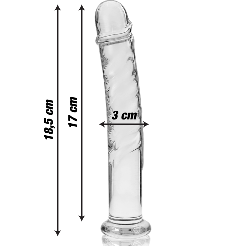 Plug Anal Modèle 16 en Verre Borosilicate Clair Nebula