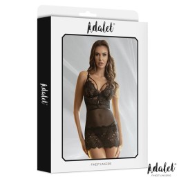 Babydoll Lila avec Dos Ouvert et String Assorti