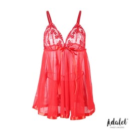 Babydoll Rouge Lisa avec Culotte Assortie