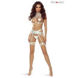 Soutien-gorge Ouvert Harnais Satiné Blanc