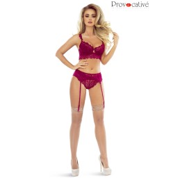 Ensemble Soutien-Gorge et Tanga en Dentelle Rouge