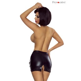 Mini Jupe Sexy Wetlook avec Zip et Chaînettes