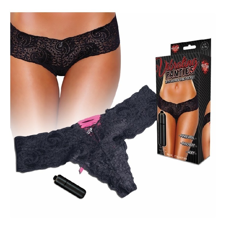 Vibrating Panties Black/Pink (taille M/L) Sextoys