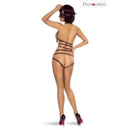 Soutien-Gorge Ouvert Harnais Satiné Noir